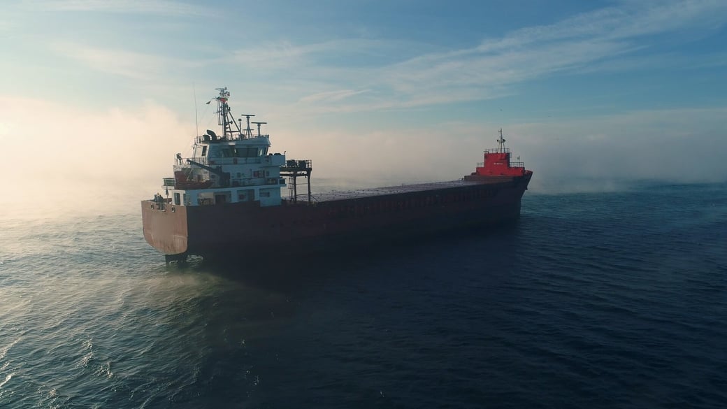 Cargo Ship which can be powered by carbon neutral eMethanol rather than polluting fossil fuels.